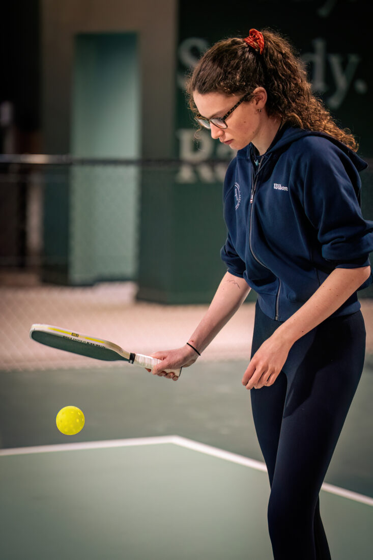 Bouncing a pickleball